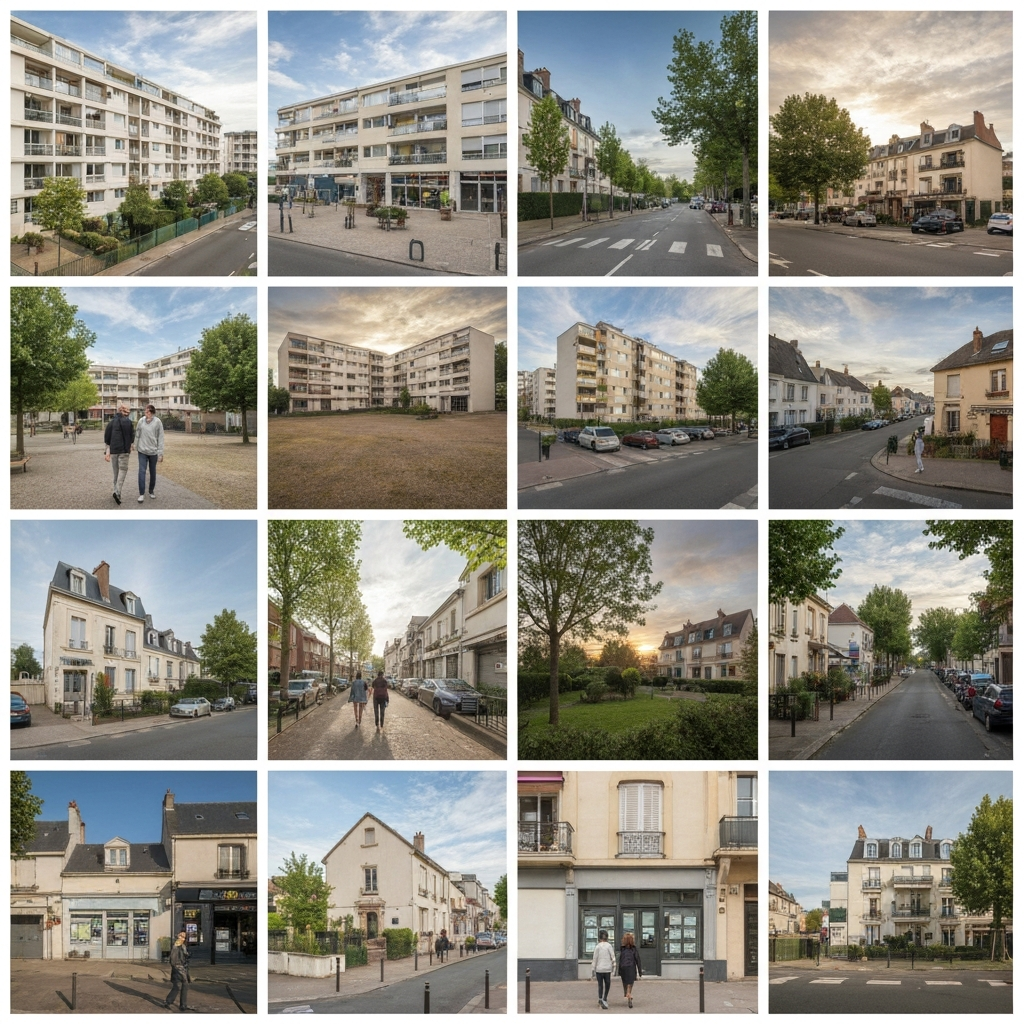 Vue de la rue Charles de Gaulle à Bondoufle pour une estimation immobilière