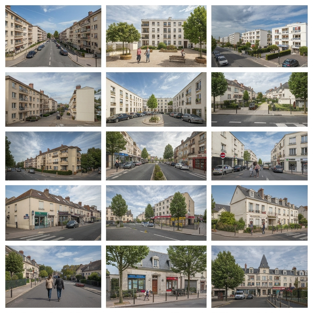 Vue de la Rue de la Libération à Bondoufle pour une estimation