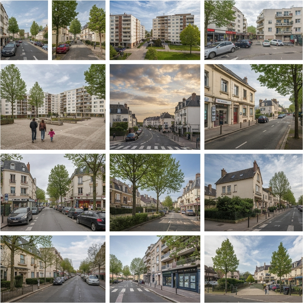 Vue de la rue de Villeroy à Bondoufle, illustrant une estimation immobilière