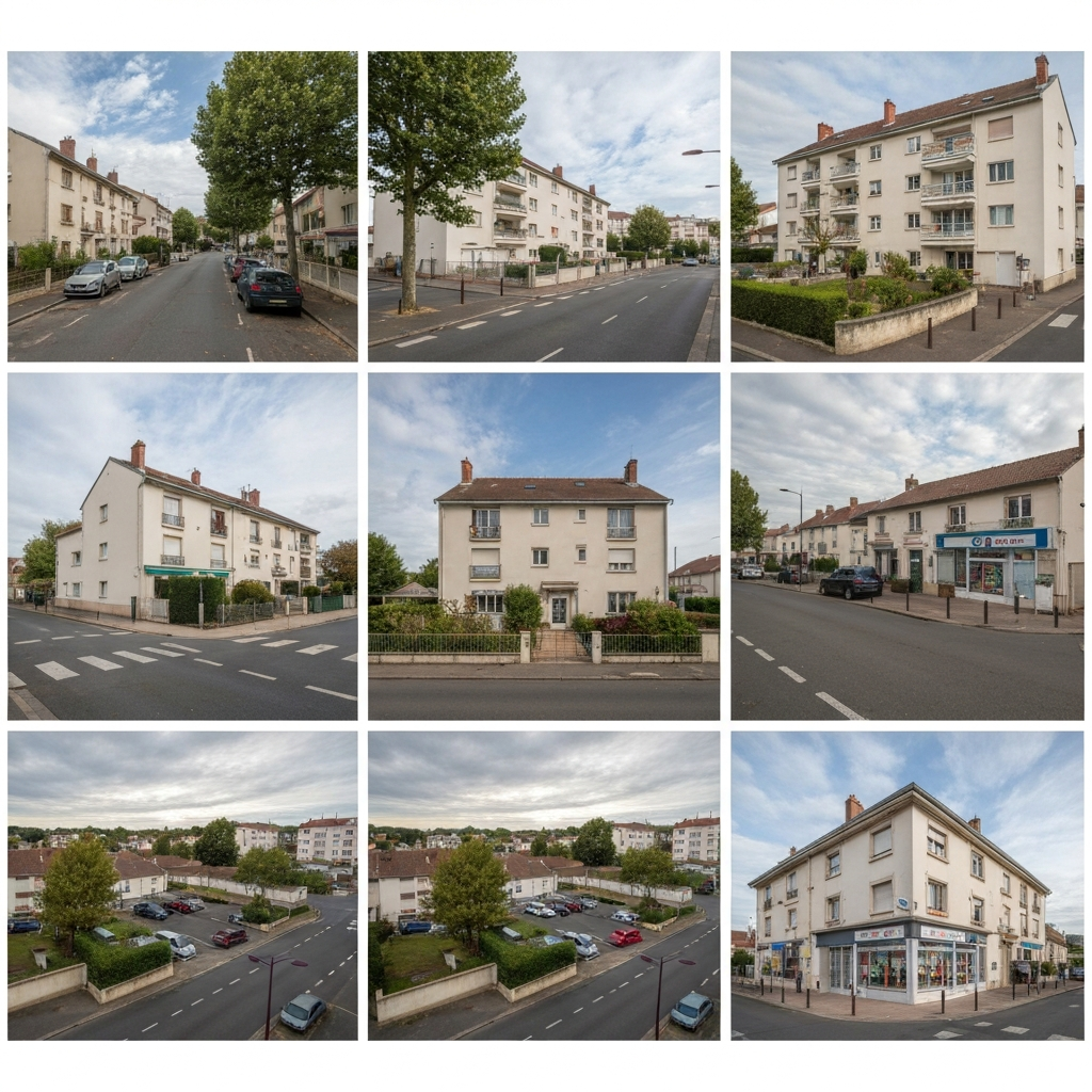 Vue aérienne de la Rue Georges Pompidou à Bondoufle