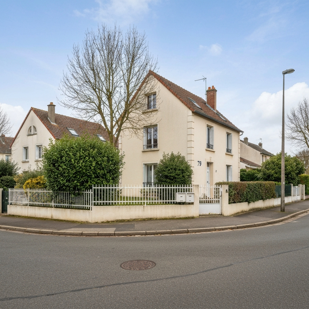 Vue extérieure d'une maison de 4 pièces à Bondoufle pour estimation