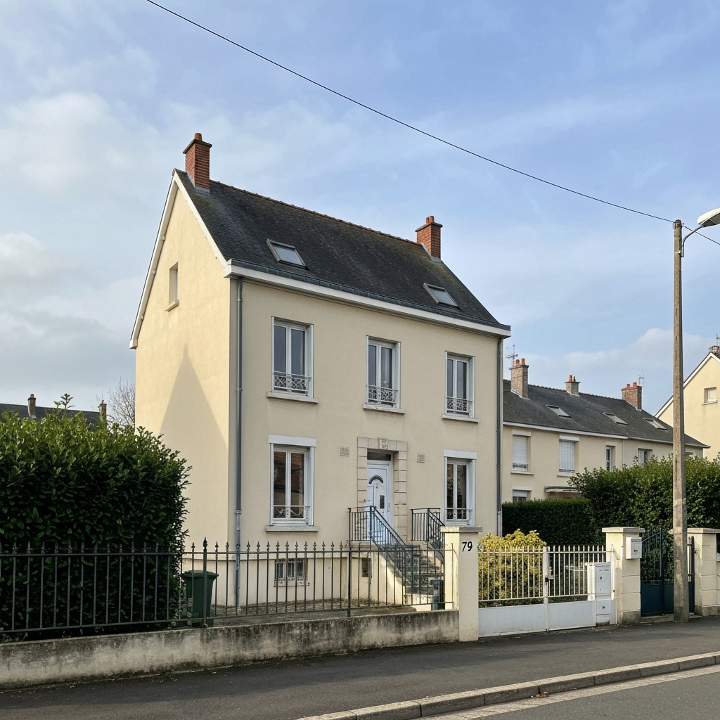 Vue extérieure d'une maison de 5 pièces à Bondoufle pour estimation
