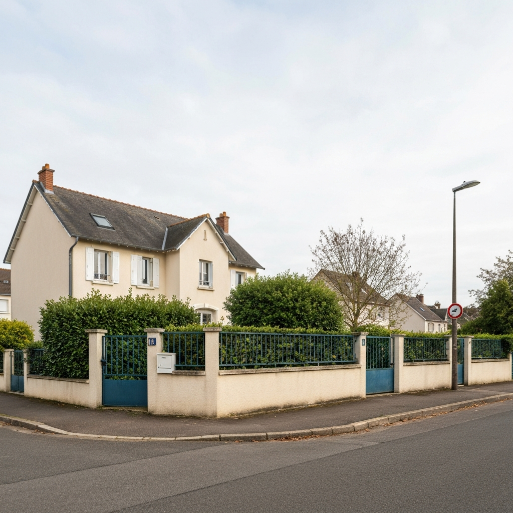 Vue de la rue de Fleury à Bondoufle pour estimation