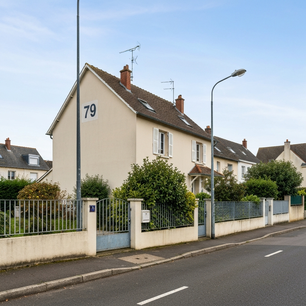 Vue de la rue de l'Église à Bondoufle pour une estimation