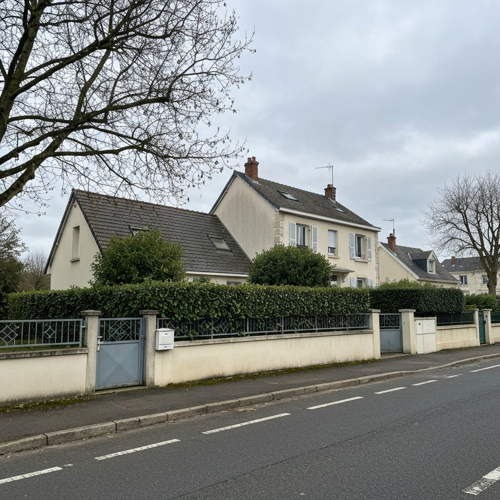 Vue d'une maison mitoyenne à Bondoufle