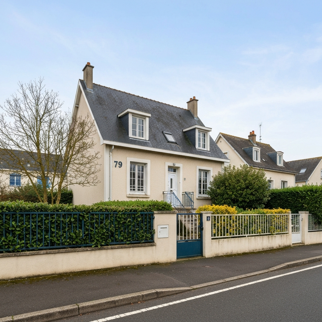 Vue d'une maison avec sous-sol total à Bondoufle pour estimation
